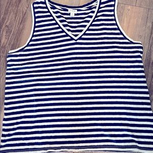 NWOT J crew Factory navy/white stripe tank